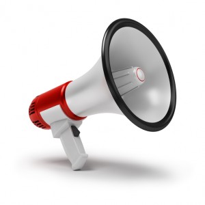 bullhorn to deliver messages to employees